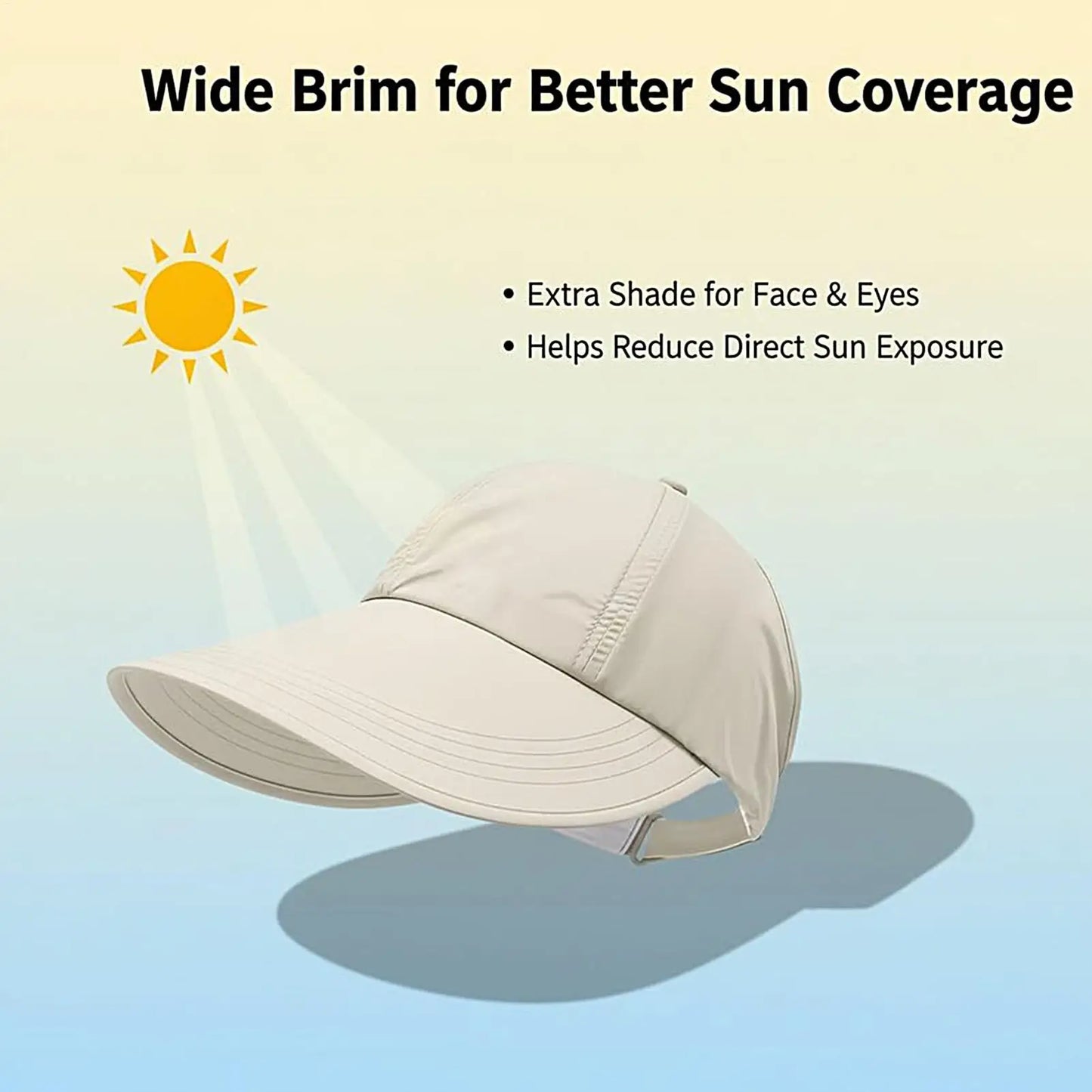 Breathable Sunhat with Wide Brim  UV Protection Summer Outdoor Beach Fisherman Hat Sunscreen Protection Cap Adjustable Sun Hat