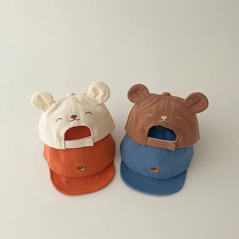 Baby Adjustable Lightweight Casual Baseball Cap Cute Animal Ears Design Soft Brim Cozy Headwear,, Adorable Outdoor Accessory