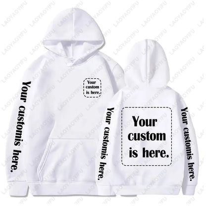 2026 Student Casual Custom Printed Text DIY Hoodie Customized Personalized Hoody Custom Hoodies Text Sweatshirt Clothes