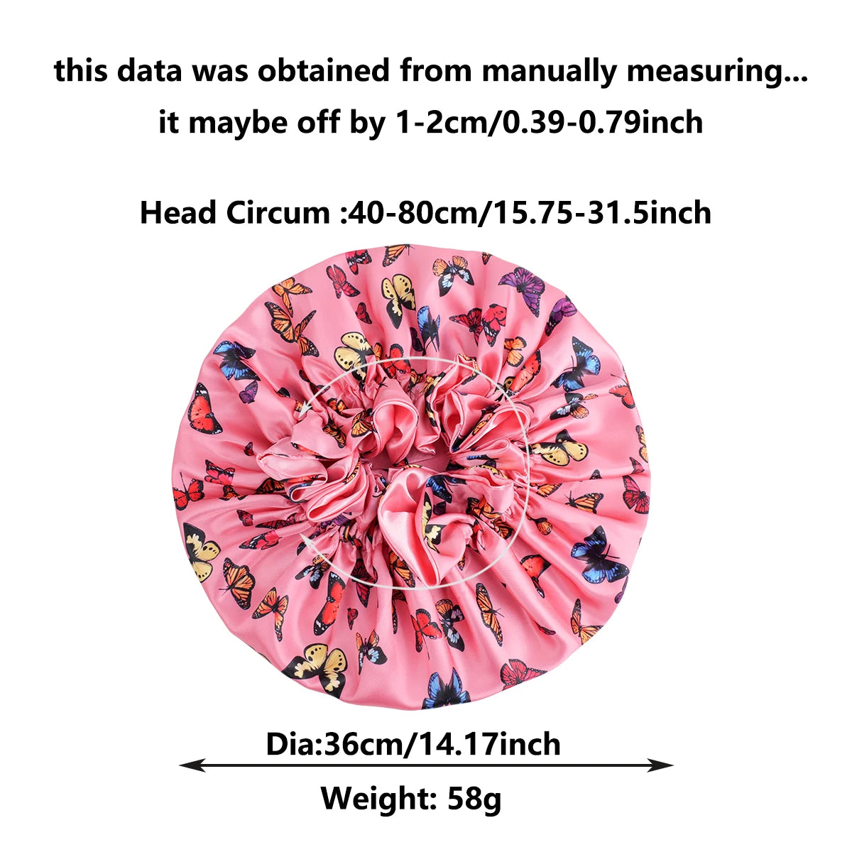 1Pc Double-Layered Minimalist Hair Bonnet Satin Bonnet Sleep Caps Can Be Worn on Both Sides Versatile Cap for Men/Women