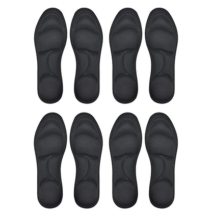 4PCS 5D Massage Memory Foam Insoles Thickening Breathable Cushion Cushioning Comfort Suitable For High Heels Insoles