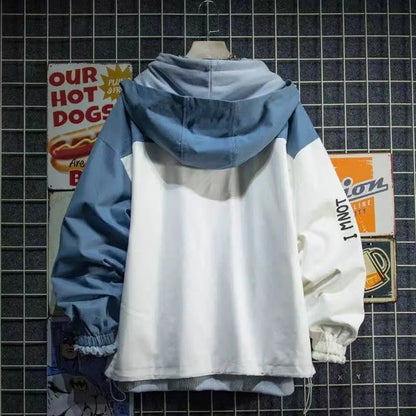 New 2025 Spring Woman Hooded Cute Shark Print Japanese Style Patchwork Teen Hoodies Jacket Fashion Harajuku Women Sweatshirt