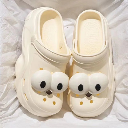 Women DIY Cute Animal button Decor Clogs Fashion Summer Spring Autumn Beach Sandals Cave Hole Female Garden Shoes Students Girls