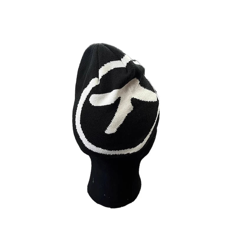 Women's Hat Hip Hop Knitting Winter Beanies Caps Y2k Streetwear Fashion Pullover Aphex Twin Vintage Warm Unisex Accessories
