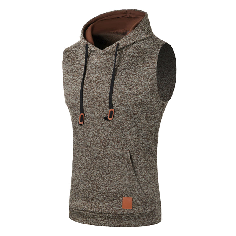 Mens Sleeveless Hoodies Fashion Casual Hooded Sweatshirt Men Bodybuilding Tank Top Sporting Shirt Waistcoat Vest Gym