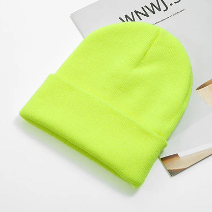 Acrylic Beanie Cap for Adult Winter Women Men Plain Skullies Beanie Hats Custom Logo Knitted Hats SKullies Skullcap