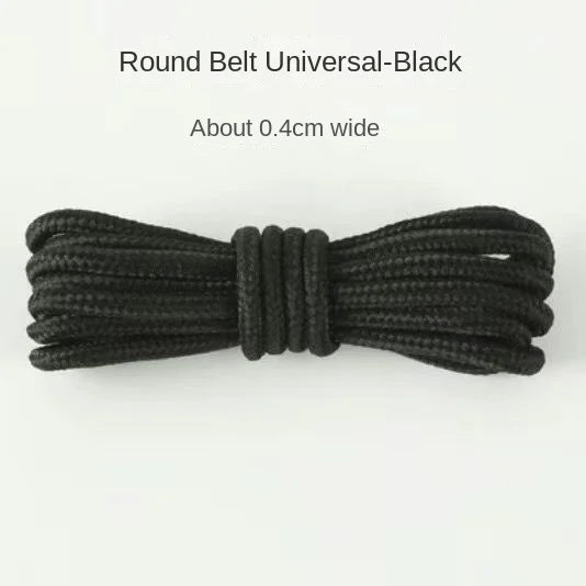 Light Gray Shoelaces Sports Shoes Wear-resistant Rope Men's Round Style Women's Flat Shoelaces Rope Casual Flat Round Sneakers
