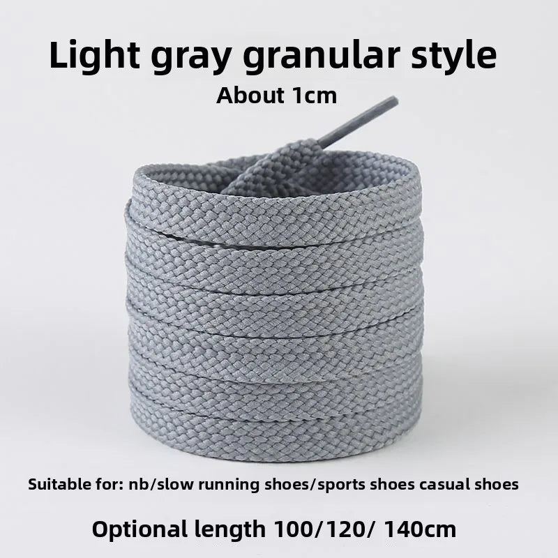 Light Gray Shoelaces Sports Shoes Wear-resistant Rope Men's Round Style Women's Flat Shoelaces Rope Casual Flat Round Sneakers