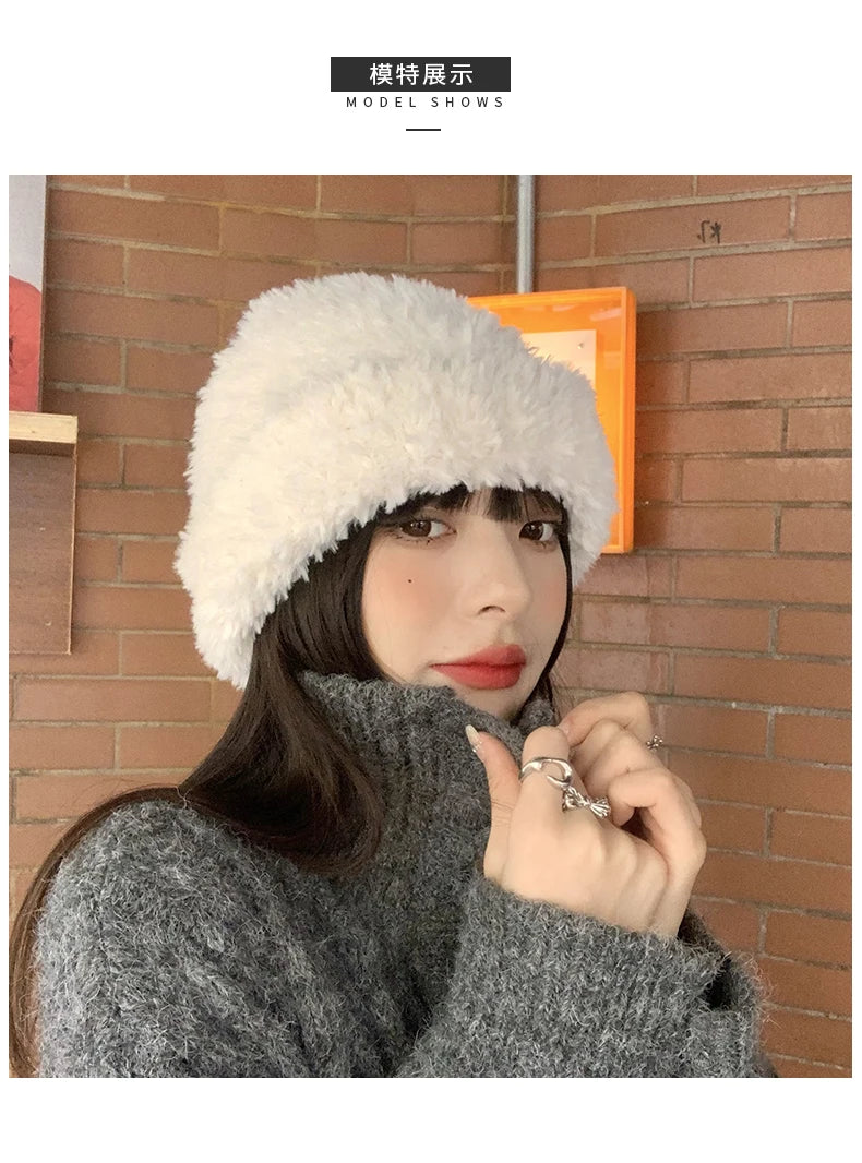 Autumn Winter Women's Hat 2022 New Simple Soft Beanie Thickening Knitted Cap Outdoor Warm Cold-Proof Bonnet Skull Beanie Hat