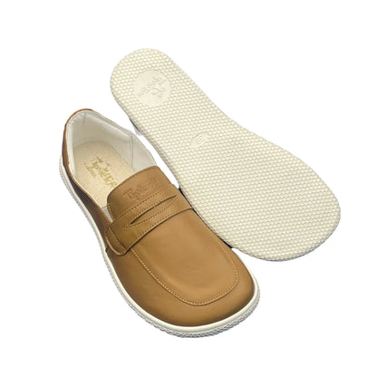 Tipsietoes 2025 Sprinng Autumn Barefoot Genuine Leather Men Women Slippers With Flat Soft Sole Zero Drop Wider Toes Box