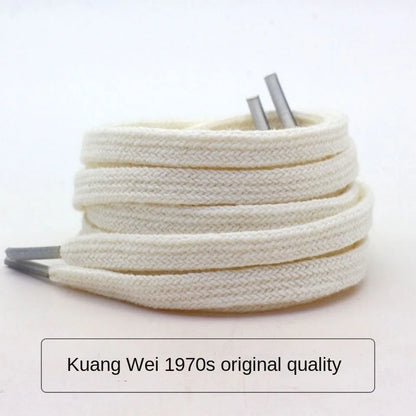 shoelace 1970s German Training Shoes Lace Retro High-Low Top Canvas Shoes Quality Black and White Beige Men and Women Versatile