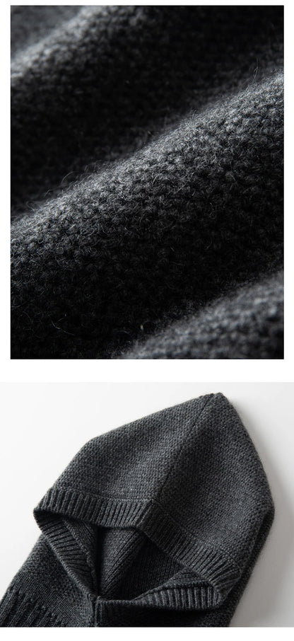 New Autumn and Winter Women's Hat 100% Cashmere Knitted Scarf Hats Outdoor Warm Fashion Girl Cap Lady High Quality Neck Sarf