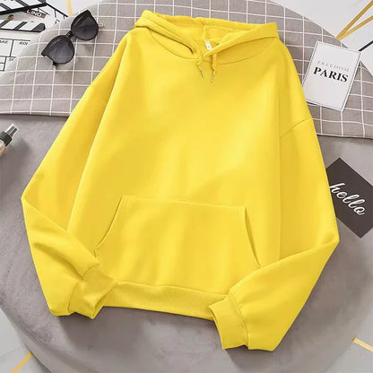 Spring Autumn Fashion Men's Women's Hoodie Casual Hoodies Pullovers Sweatshirts Women's Top Solid Color Hoodies Sweatshirt Women