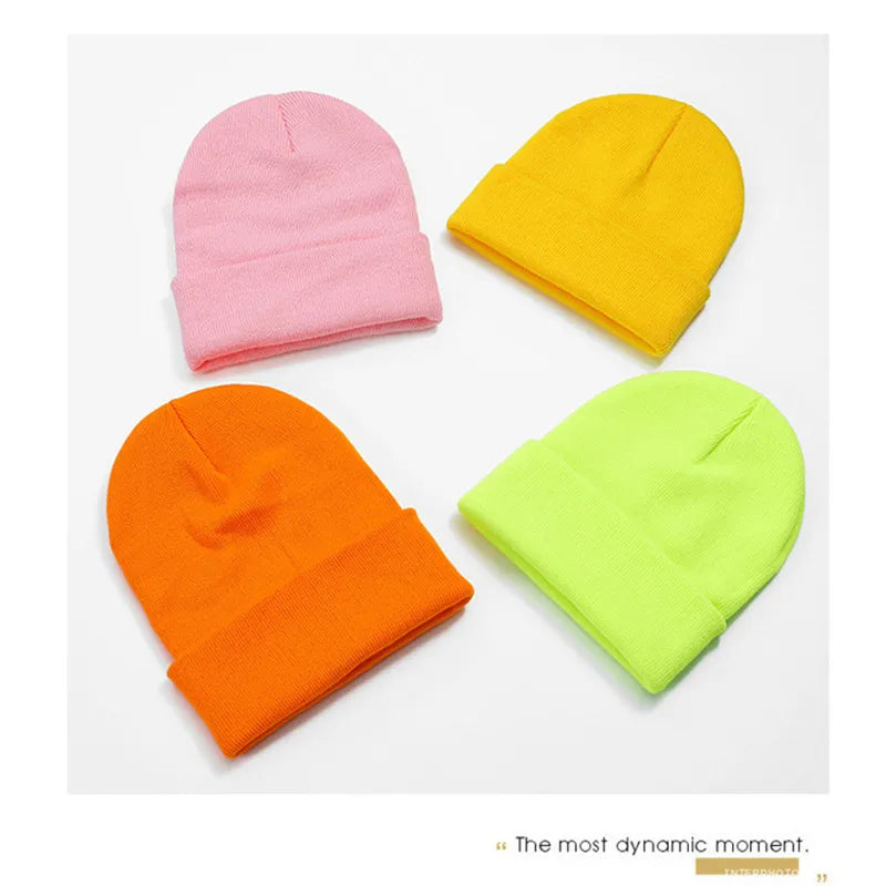 Acrylic Beanie Cap for Adult Winter Women Men Plain Skullies Beanie Hats Custom Logo Knitted Hats SKullies Skullcap