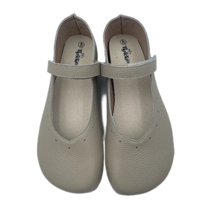 Tipsietoes 2025 Sprinng Autumn Barefoot Genuine Leather Ballerina Mary Jean Women With Flat Soft Sole Zero Drop Wider Toes Box