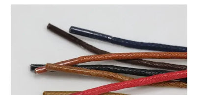 Solid Color Cotton Waxed Shoelaces Leather Waterproof Round Shoe Laces Boots Shoelace Shoestring Accessories