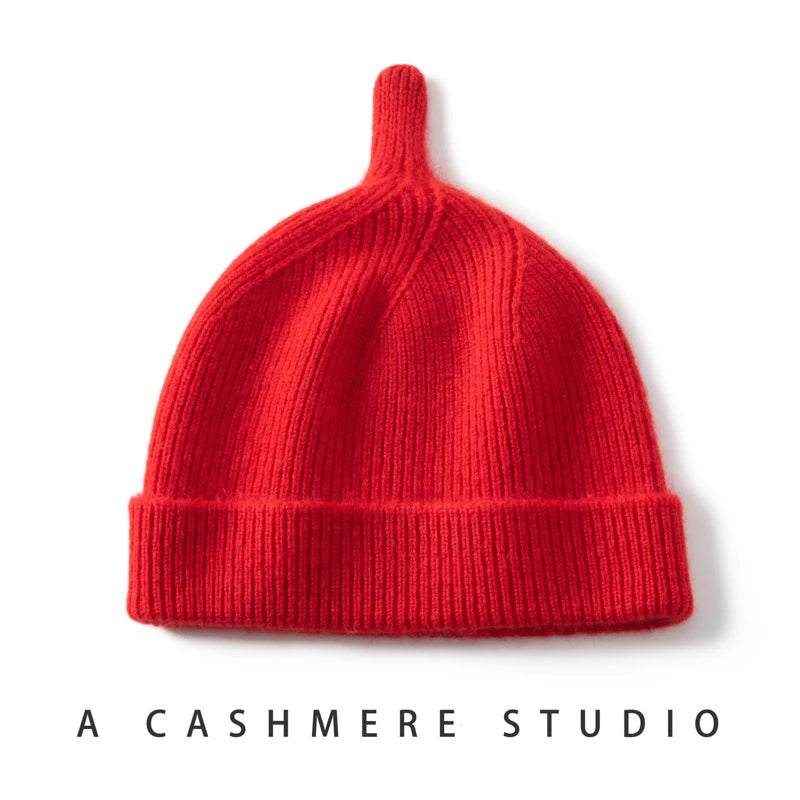 Keep Warm Winter Hat for Children Unisex Knit Cap Kids 100% Cashmere Skullies Hats for Boys Bonnet Girls Caps Accessories