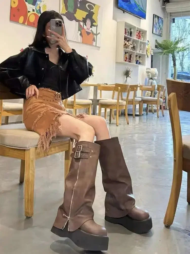 Pants boots 2025 Western Knight boots popular long boots women's autumn and winter high boots new boots