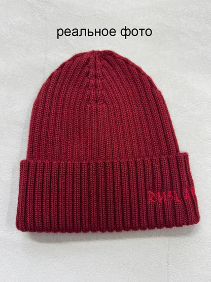Autumn Winter Unisex Knitted Beanie Hat with Letter Embroidery – Warm Casual Street Style Wool Knit Beanie