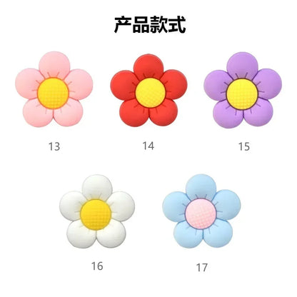 PVC Butterfly Flower Big Size Beach Bag Buckle Charms Decorations Accessories for Bog Totes Bag Woman DIY Gift Travel Pendant