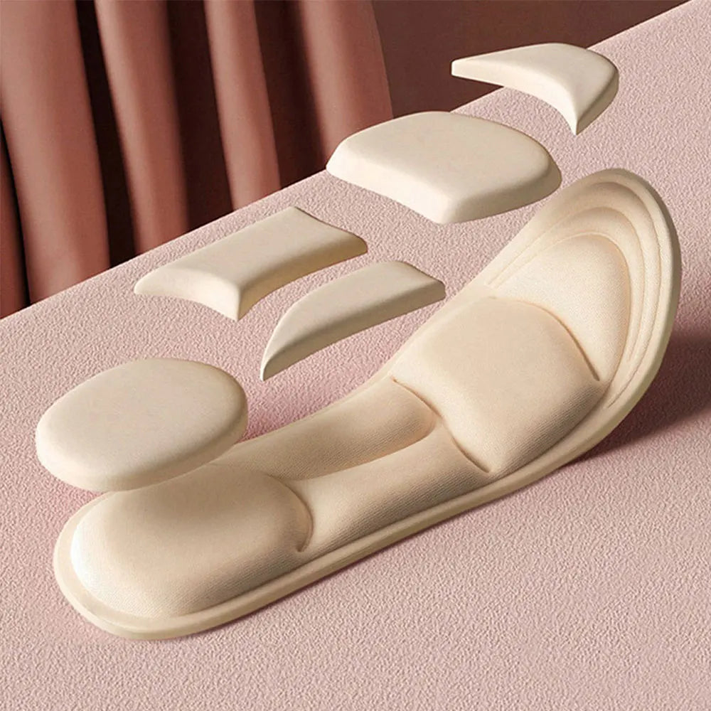 4PCS 5D Massage Memory Foam Insoles Thickening Breathable Cushion Cushioning Comfort Suitable For High Heels Insoles