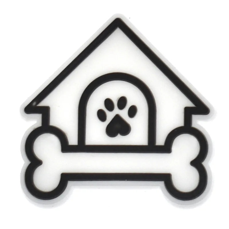 lovely dog paw PVC shoe Charms Slippers Buckle combination Fit Wristbands accessories Decoration Bands gift unisex party