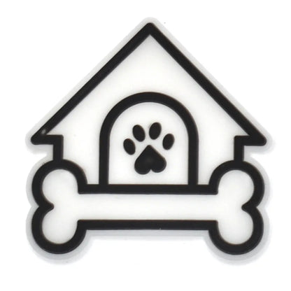 lovely dog paw PVC shoe Charms Slippers Buckle combination Fit Wristbands accessories Decoration Bands gift unisex party