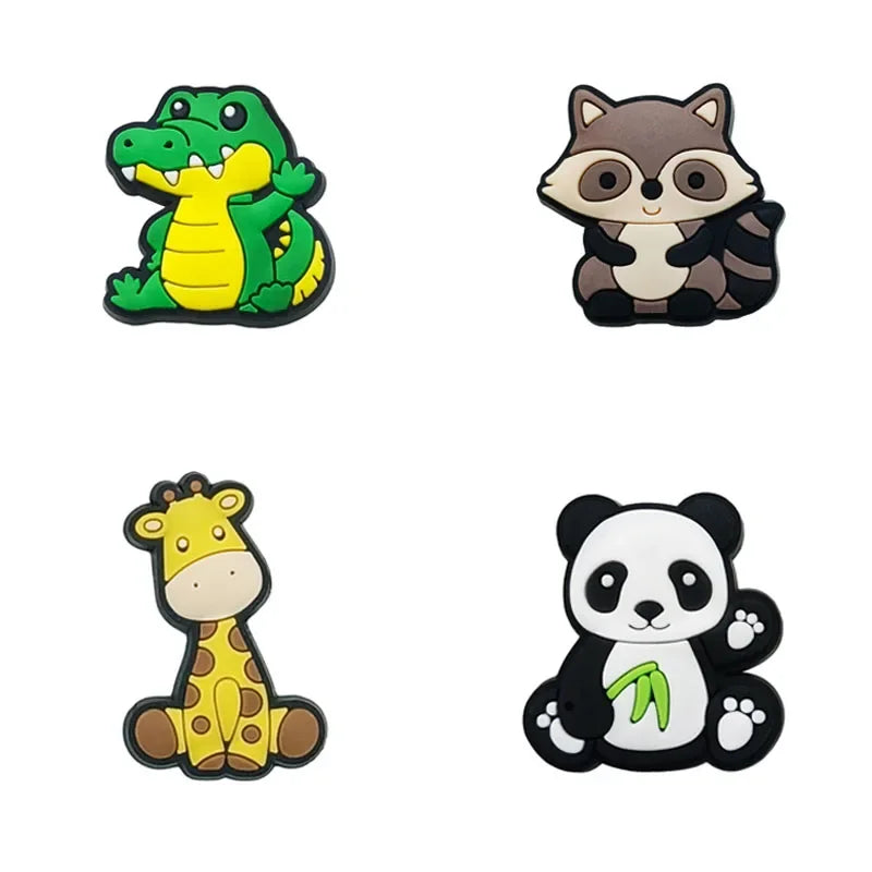 Sale 1Pcs Cute Various Animals Shoe Charms for Crocs Accessories Decorations Clog Shoe Pin Adults Party Favor Gifts