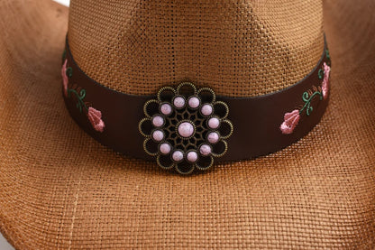 New Straw Western Cowboy Hat Summer Outdoor Travel Beach Sun Hat Men's Women's Vintage Gentleman Lady Cowgirl Jazz Hat