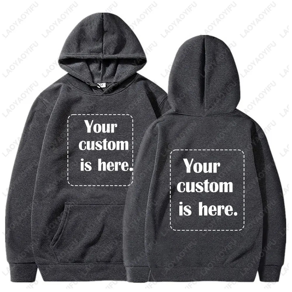2026 Student Casual Custom Printed Text DIY Hoodie Customized Personalized Hoody Custom Hoodies Text Sweatshirt Clothes