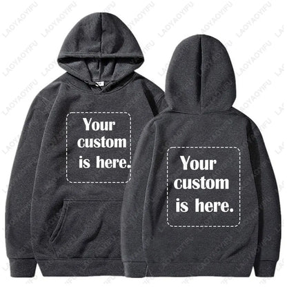 2026 Student Casual Custom Printed Text DIY Hoodie Customized Personalized Hoody Custom Hoodies Text Sweatshirt Clothes