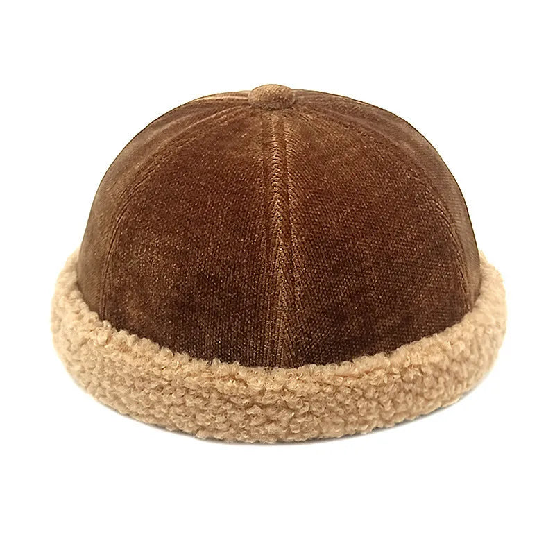 2026 Autumn and Winter Polyester Warm Solid Docker Cap Brimless Hat Beanie Landlord Sailor Cap Men and Women 115