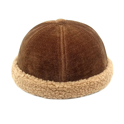 2026 Autumn and Winter Polyester Warm Solid Docker Cap Brimless Hat Beanie Landlord Sailor Cap Men and Women 115