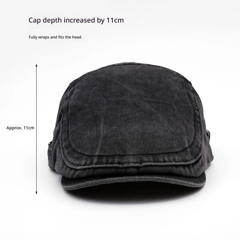 Vintage Washed Cotton Flat Cap Men Newsboy Hat Duckbill Ivy Cap Women Casual Driving Cabbie Painter Beret Spring Autumn