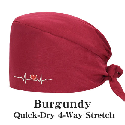 ECG Embroider Working Hats for Man Woman Pet TOOTH Clinic Scrub Caps Quick Dry Breathable Dentist Cap MSG-03