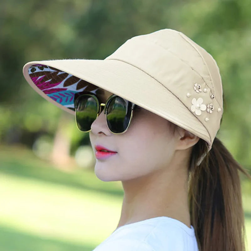 Korean Version Dome Sunshade Fisherman Hat Women's Summer Sunshade Hat Velcro Large Brim Basin Hat