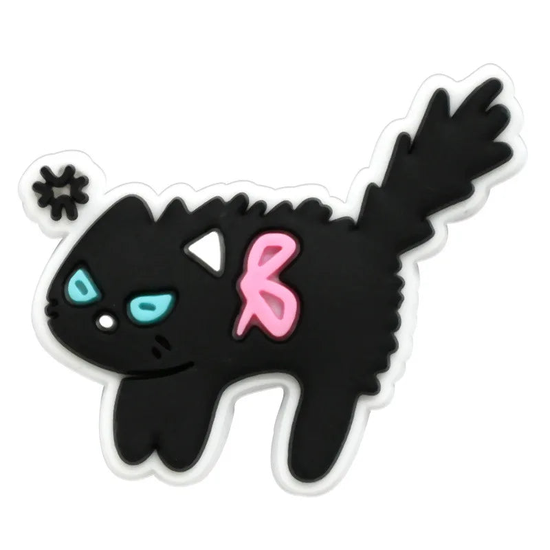 lovely cat series PVC shoe Charms Slippers Buckle combination Fit Wristbands accessories Decoration Bands gift unisex party