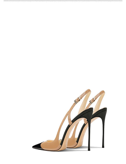 White Patent Leather Design with a High-End and Non-Tiring Foot Feel. 2026 New Pointed and Slim Heeled High Heels for Women