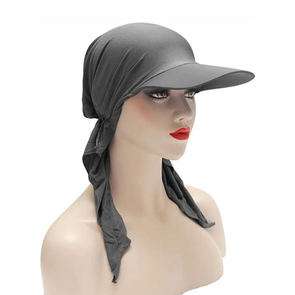 Summer Baseball Caps Turban Shawl Design Women Muslim Low Profile Fitted Hat 2024 Soft Breathable Headscarf Hijabs