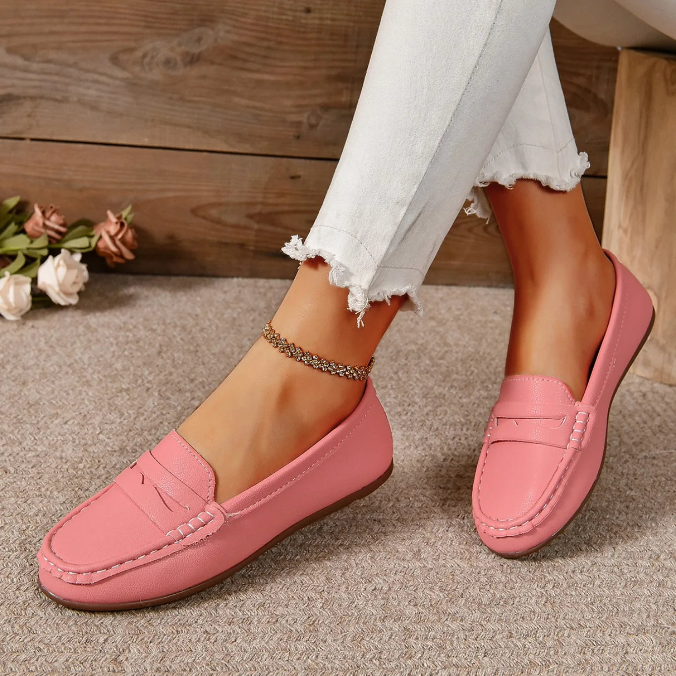 Women Flats Shoes Comfortable Lightweight Fashion Hot Loafers Spring and Autumn Shallow Casual Sneakers Outdoor Shoes for Women