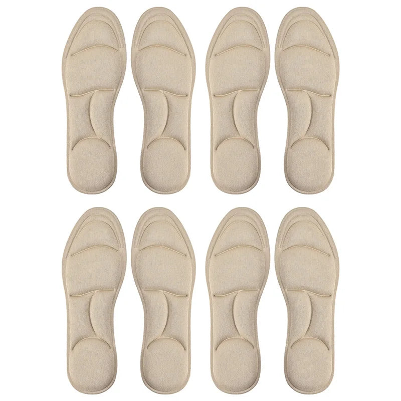 4PCS 5D Massage Memory Foam Insoles Thickening Breathable Cushion Cushioning Comfort Suitable For High Heels Insoles