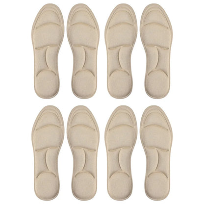 4PCS 5D Massage Memory Foam Insoles Thickening Breathable Cushion Cushioning Comfort Suitable For High Heels Insoles