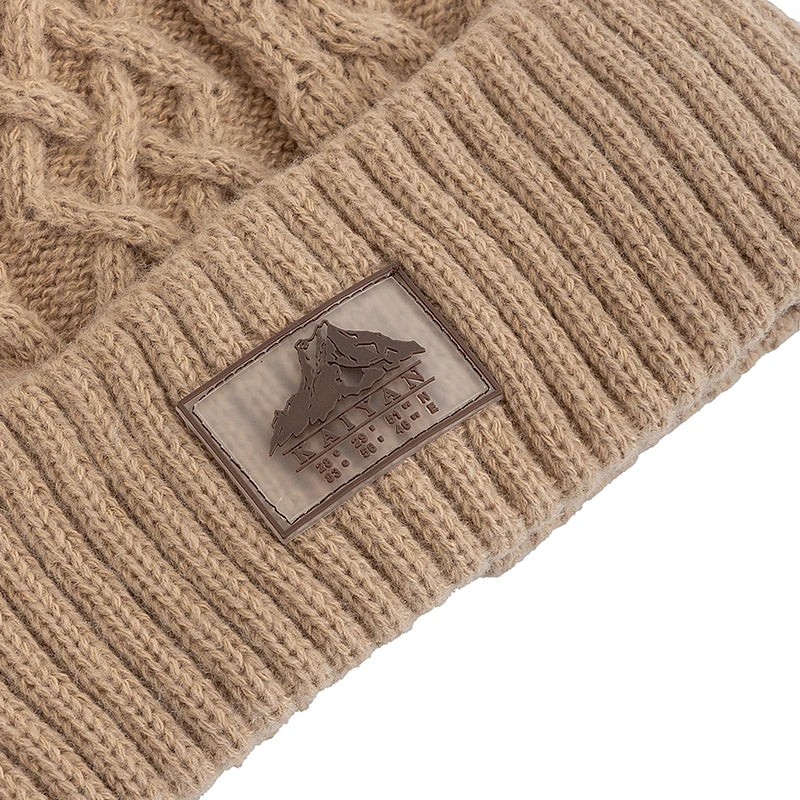 New Style Unisex Keep Warm Winter Hat Plush Fur Lined Stylish Warm Cap Beanie Hat For Men Women Outdoor Ski Sports Knitted Hat