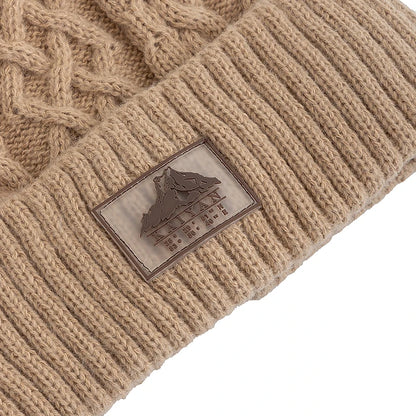 New Style Unisex Keep Warm Winter Hat Plush Fur Lined Stylish Warm Cap Beanie Hat For Men Women Outdoor Ski Sports Knitted Hat