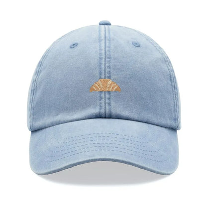 1pc Croissant Printing Retro Baseball Caps,leisure Washed Unisex Dad Hat Adjustable Faded Sports Sun Food Hiking Summer Holiday