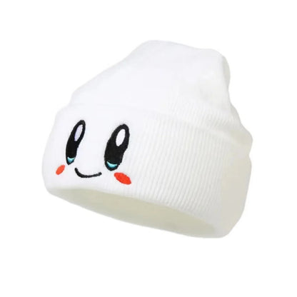 Big Eye Embroidery Elasticity Beanies Women's Cartoon Knitted Skull Caps Winter Warm Hip Hop Hats Men Crimping Melon Leather Hat