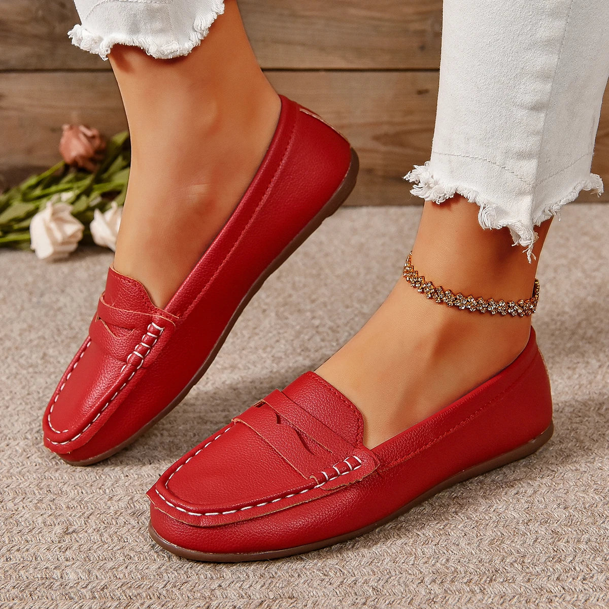Women Flats Shoes Comfortable Lightweight Fashion Hot Loafers Spring and Autumn Shallow Casual Sneakers Outdoor Shoes for Women