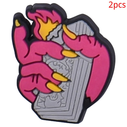 2pcs Lot Coin Money Shaped Character Shoe Buckles Charms Combination Designer for Women Accessories for Girls Adults Unisex Gift