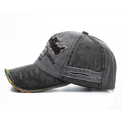 2023 High Quality Washed cowboy letters Cotton Cap For Men Women Adjustable Autdoor Sun protection hat Rock Shark Baseball Caps