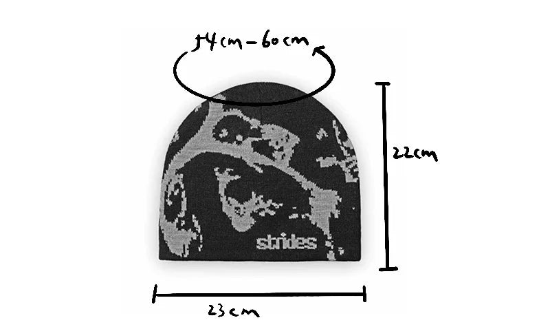 Men Beanie Strides Splatter Beanie Korean Wnter Knit Vintage Y2k Hats Streetwear Wool Caps Fashion Aesthetic Unisex Accessories